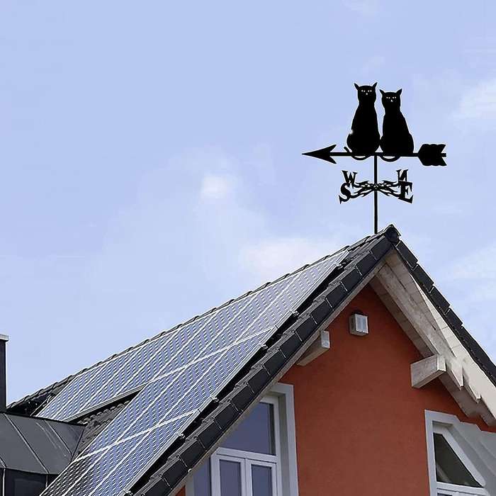Farm Scene Wind Direction Indicator Wind Measurement Tool Weather Forecast Metal Cat Decoration Weat