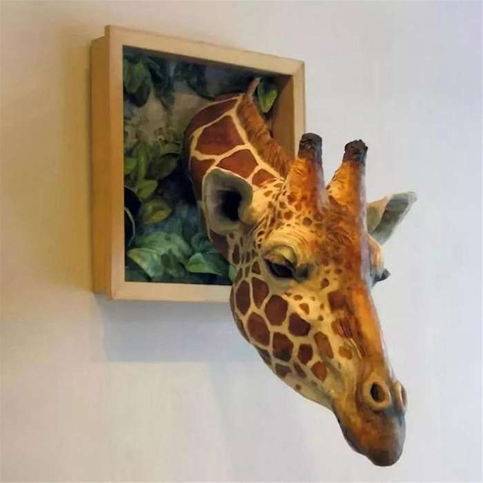 Fantast Costumes Giraffe Wall Mounted Foam Sculpture Hanging Animal Decor Bedroom Decoration Kid Gif