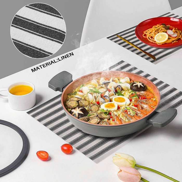 Farmhouse Placematstable Mats Resistant Dining Table Mats for Kitchen Table Set Of 6