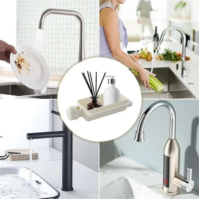 Faucet Sponge Holder Kitchen Sponge Holder Hollow Design Faucet Storage Rack Sponge Holder for Sink