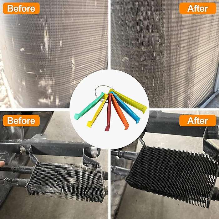 Fcr6 Ring Fin Comb Set, Air Conditioner Fin Comb Straighten Evaporator Condensor Coils, Ac Fin Comb