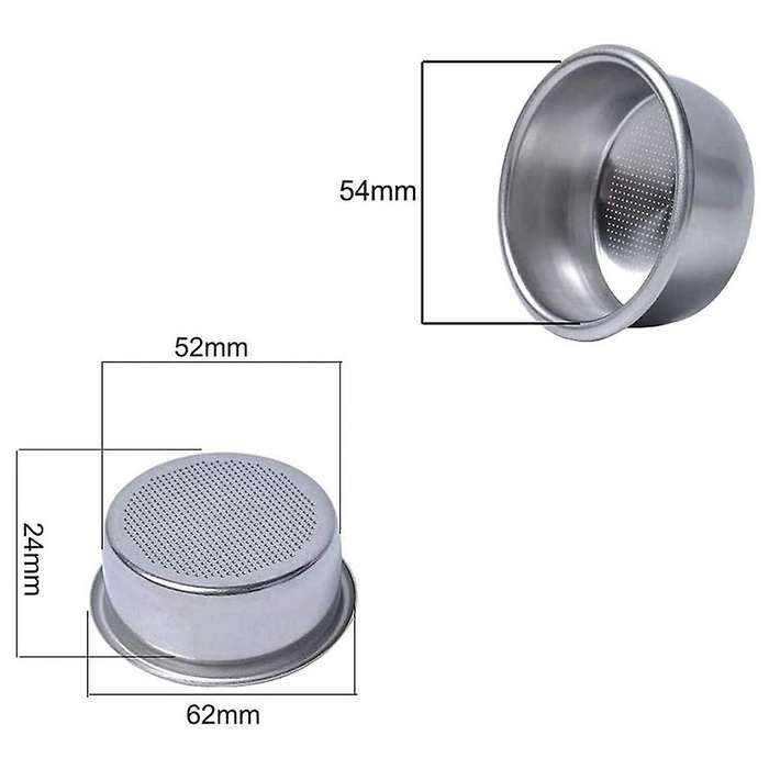 Filter Basket Compatible for Coffee Bottomless Portafilter for Machine Parts Cup Filter Replacement
