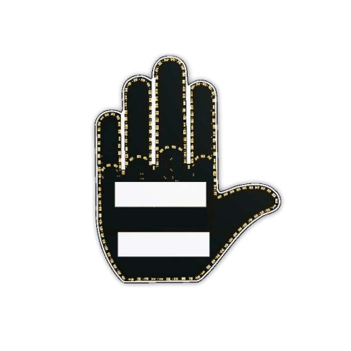 Finger Light LED Car Back Window Sign, Car Finger Gesture Light with Remote, Hand Funny Car Truck Ca