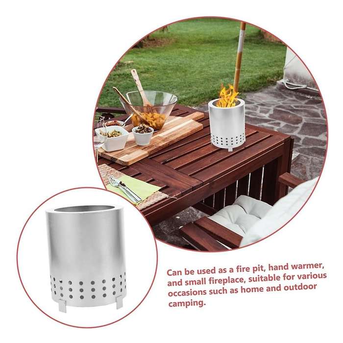 Fireplace Hand Stove Tabletop Fire Pit Fireplace Wrought Iron for Camping Patio Outdoor Indoor Hand