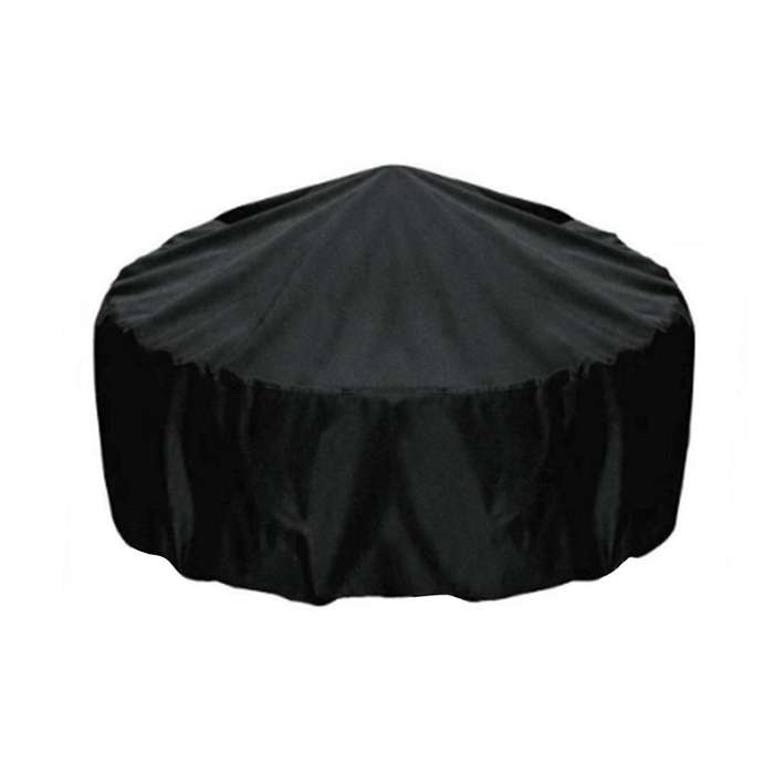 Fire Pit Cover Round 36 Inch Fire Pit Cover, Black, Windproof Drawstring and Waterproof Layer for 30