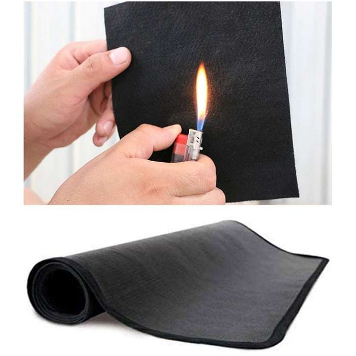 Fire Retardant Fiberglass Rug Durable Fireproof Protective Hearth Rug Indoor Fireplace Area Rugs Mat