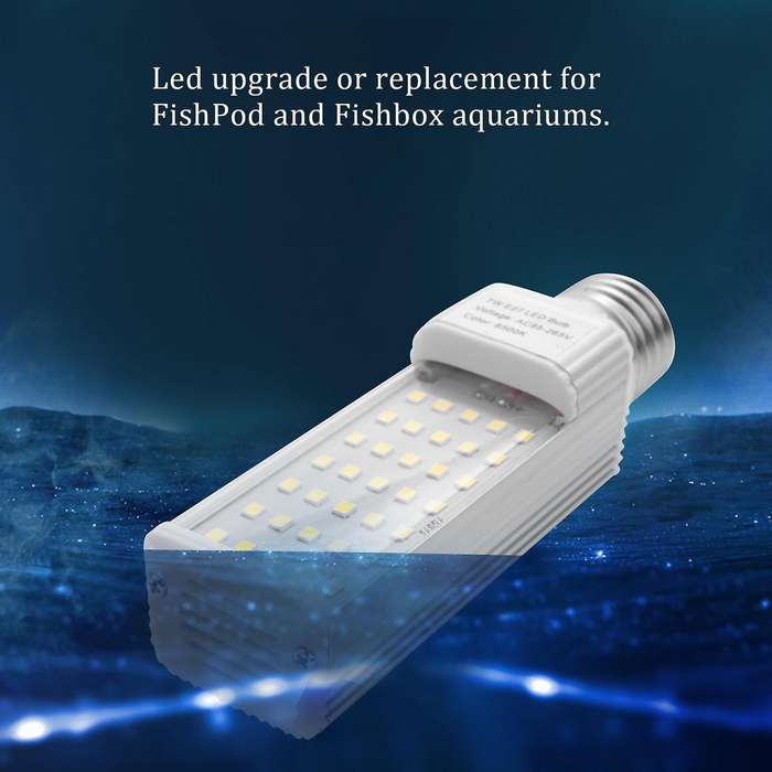 Fishpod White Aquarium 7w Grow Light Led Tank Fish Coral Bulb E27 Lamp