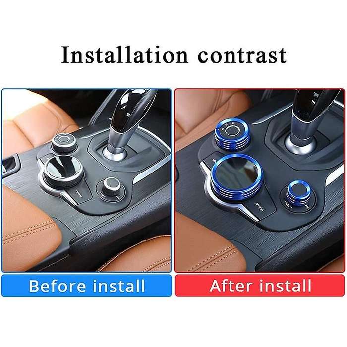 Fit for Stelvio Interior Accessories Car Interior Trim Multimedia Knob Cover