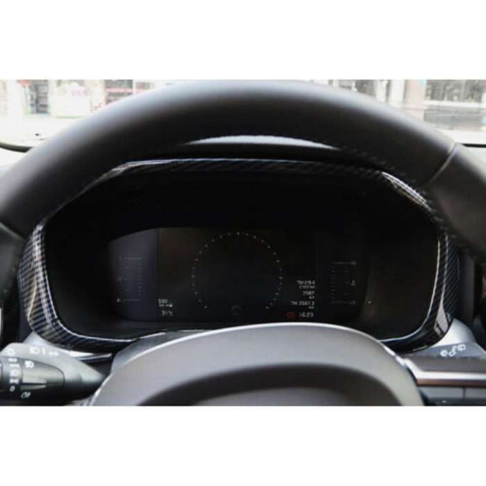 Fit for XC60 2018-2021 ABS Carbon Fiber Dashboard Panel Frame Cover Trim