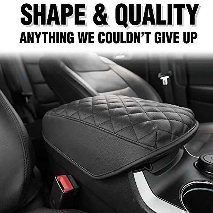 Fits for 2011-2019 Explorer Leather Center Console Lid Armrest Cover Black Car Interior