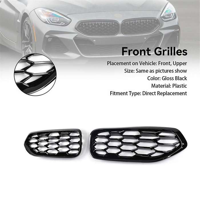 Fits for G29 Z4 2019-2023 Car Honeycomb Style Gloss Black Front Kidney Grill Grille