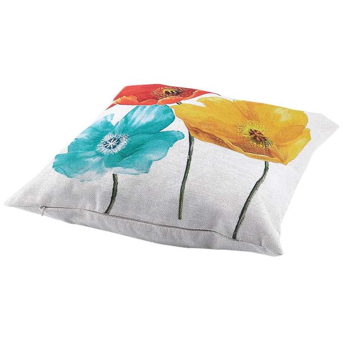 Flax Square Decorative Throw Pillow Case Cushion Cover Enchanting Beautiful Tricolor Red Yellow Blu