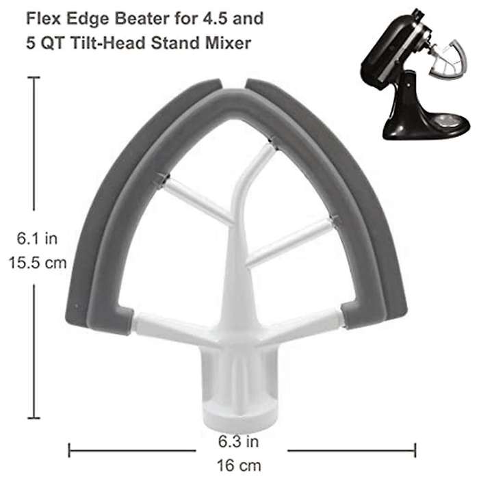 Flex Edge Beater for Mixer Accessories Attachments Scraper 4.5-5 Quart Blade with Scraper Paddle wi