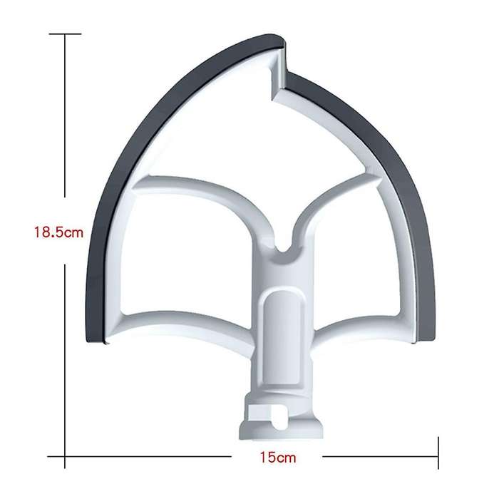 Flexible Edge Beater for 6 Quart Bowl Stand Mixer Attachment Flat Beater Paddle with Silicone Edges