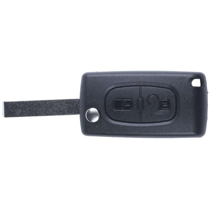Flip Replacement Remote Car Key Case Shell for C2 C3 C4 C5 C8 2 Buttons Black