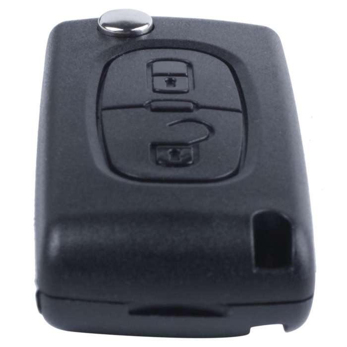 Flip Replacement Remote Car Key Case Shell for C2 C3 C4 C5 C8 2 Buttons Black