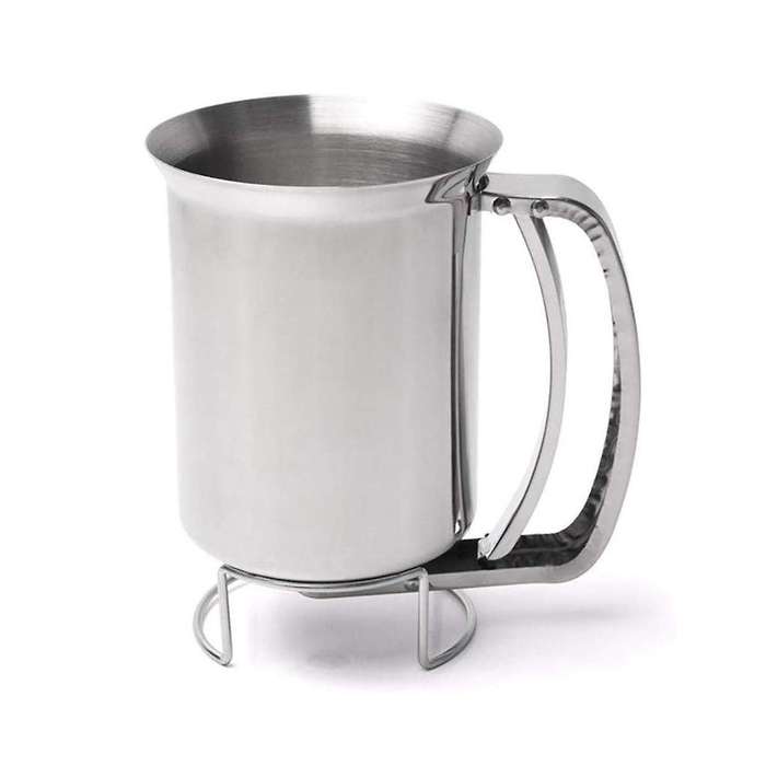 Flour Dispenser,flour Batter Dispenser Stainless Steel Baking Tool Batter Mixer Batter Funnel for Ho