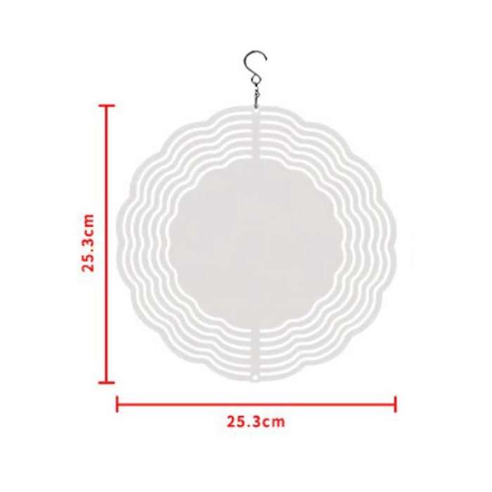 Flower-Shaped Dimensional Rotating Wind Chime Garden Decoration Sublimation Blank Double-Sided DIY