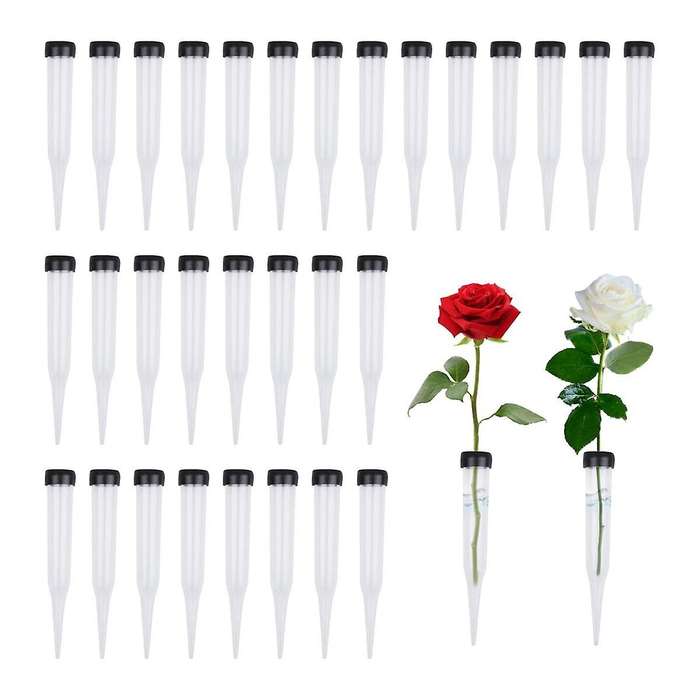 Flower Tubes Pack of 50 Plastic Flower Tubes, Transparent Water Tube for Flowers, Reusable Flowers,