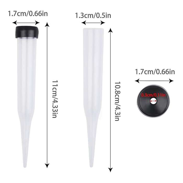 Flower Tubes Pack of 50 Plastic Flower Tubes, Transparent Water Tube for Flowers, Reusable Flowers,