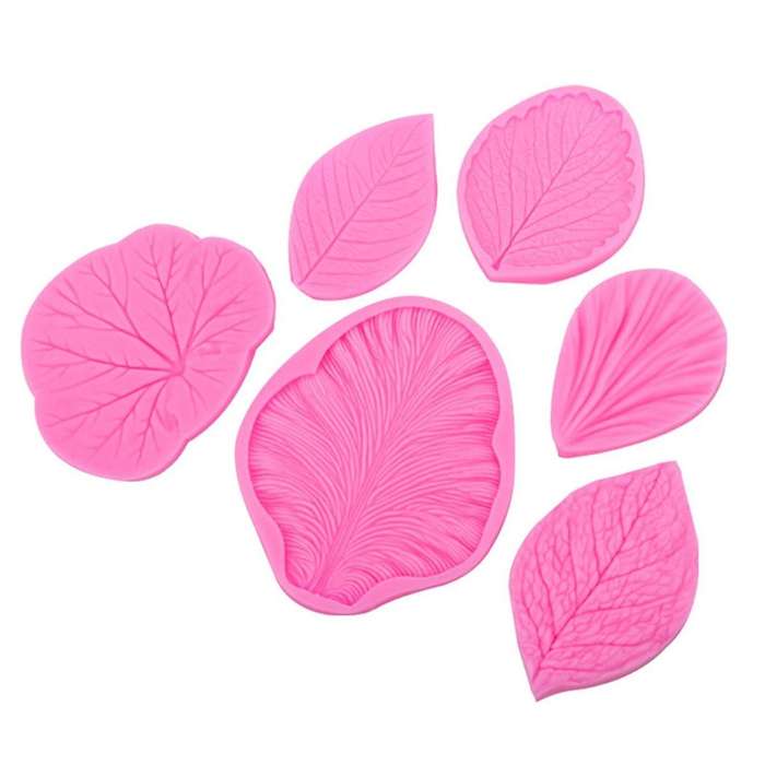 Flower Silicone Vein Mold Set, Fondant Flower Vein Mold, Rose Leaf Tulip Orchid Mold, Cake Decoratio
