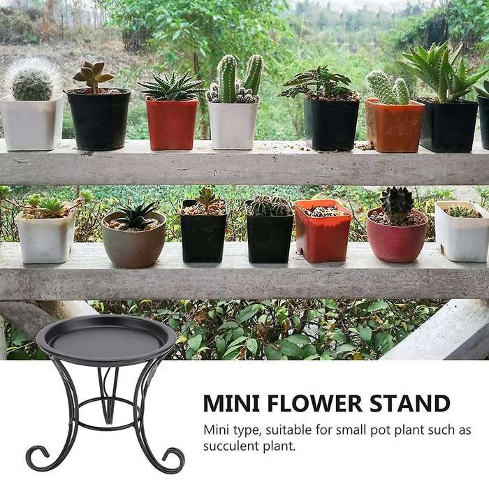 Flower Stool Metal Flower Stand,European Style Stool Balcony Floor Garden Flower Pot Planter Holder
