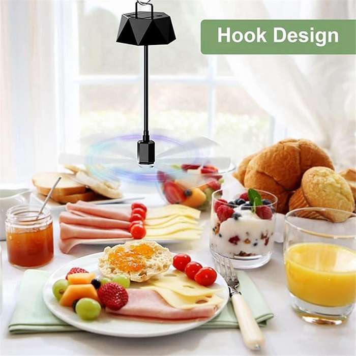 Fly Fans for Tables, Effective Fly Repellent Fan with Soft Blades Keeps Flies , Portable Fly Fan for