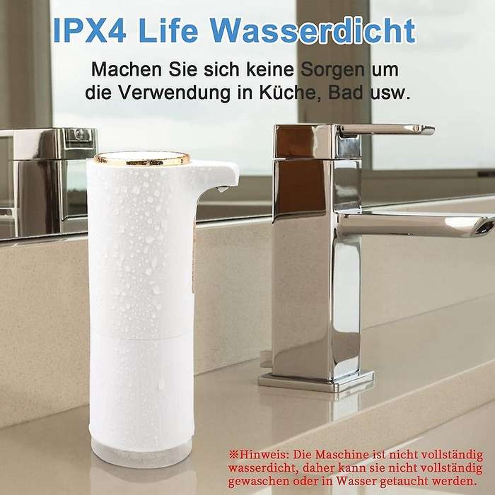 Foam Soap Dispenser Automatic, 300Ml Rechargeable Touchless Soap Dispenser for Bathroom Hospital Hot