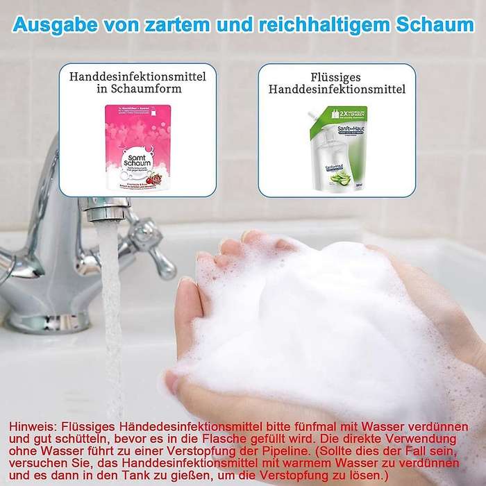 Foam Soap Dispenser Automatic, 300Ml Rechargeable Touchless Soap Dispenser for Bathroom Hospital Hot