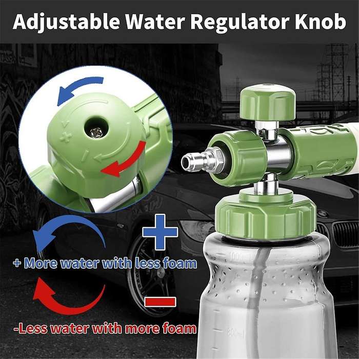 Foam Cannon with Double Tip Attachment,Adjustable Pressure Washer Foam,5 Power Washer Sprayer Nozzle