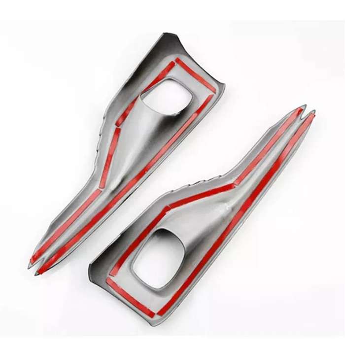 Fog Light Cover Fog Lamp Eyebrow Trim Strips for Focus MK4 2019+,Silver