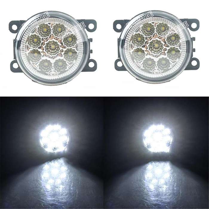 Fog Lights for Focus Mk2 2009-2011 Halogen Headlight Fog Lamp Cover Grille Chrome Bezel Harness Kit
