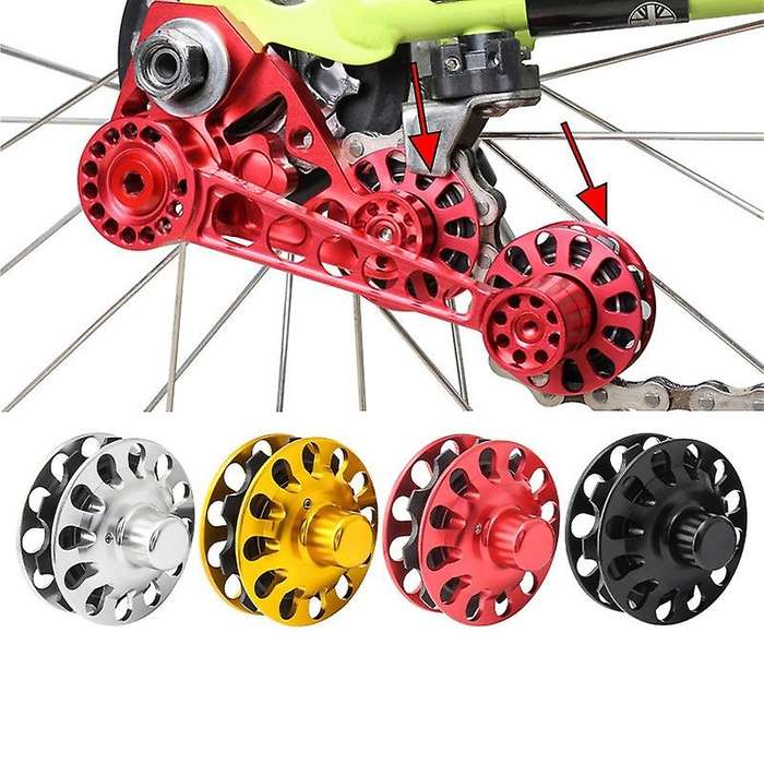 Folding Bike Chain Guide Tensioner Refit Rear Derailleur Single-Disc 2/3/6 Speed Tower Wheel for Sil