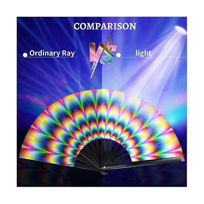 Folding Hand Fan with Bamboo Ribs for Men/Women-Chinese Japanese Handheld Fan for Dance Music Festiv