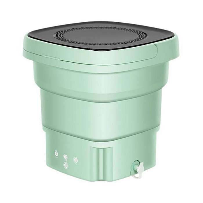 Folding Washing Machine with Dryer Bucket for Clothes Green Us Plug