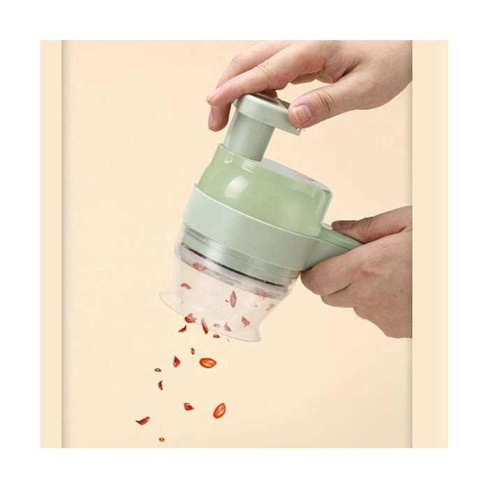 Food Processor Electric Garlic Crusher 4 In 1 Handheld Multifunctional Vegetable Cutter Set Usb Wir