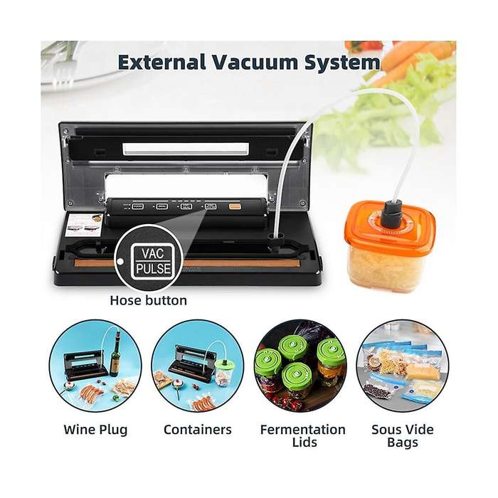 Food Vacuum Sealer with Transparent Window Design Sous Vide Home Vacuum Packing Machine Vacuum Bags