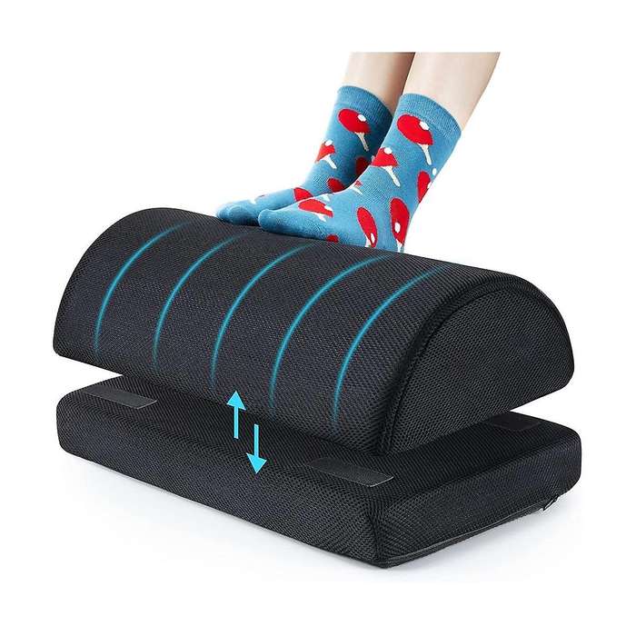 Foot Rest Under The Work Desk, Double-layer Adjustable Footstool, Suitable for Office