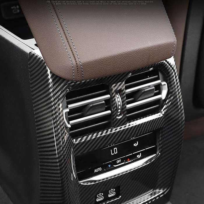 for - 3 Series G20 G28 2019-2021 Carbon Fiber Rear Air Condition Vent Outlet Cover Trim Sticker Inte