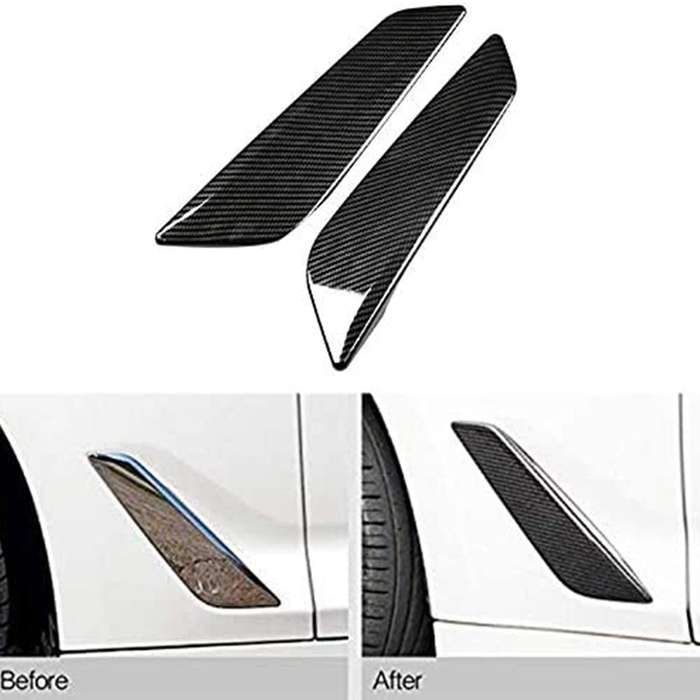for - 5 Series G30 G31 2017 2018 Carbon Fiber Car Side Wing Air Flow Grill Outlet Intake Vent Cover