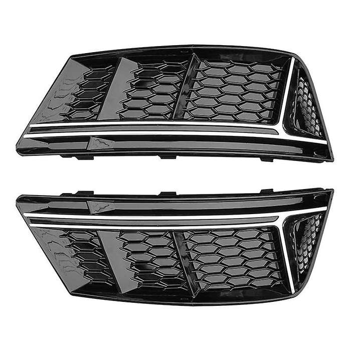 for  A4 B9 Standard Bumper 2016-2019 Front Bumper Fog Lamp Cover Fog Light Trim Honeycomb Mesh Gril