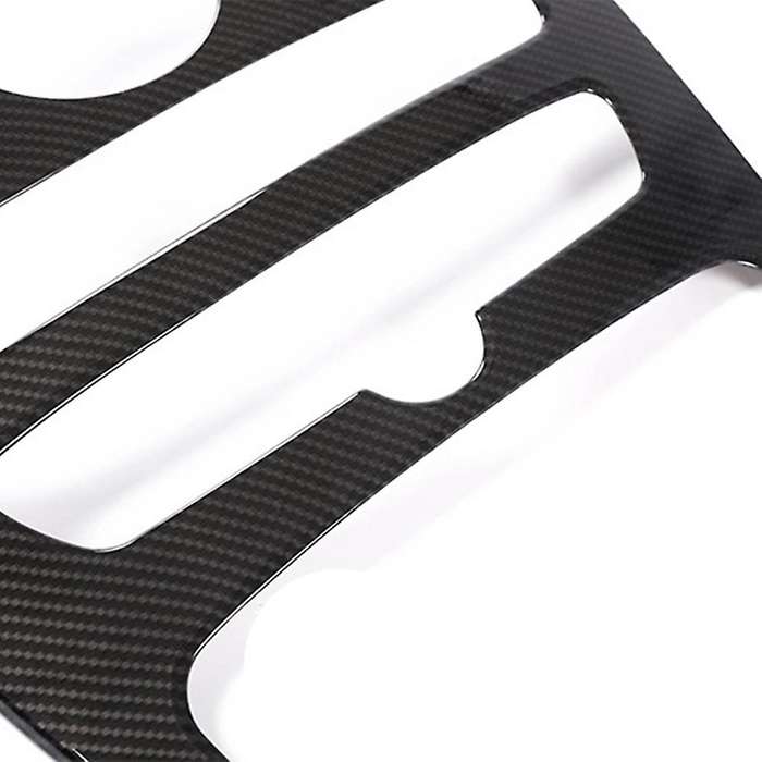 for - C-Class W205 GLC X253 Car Center Console Panel Decoration ABS Carbon Fiber Sticker (with Clock