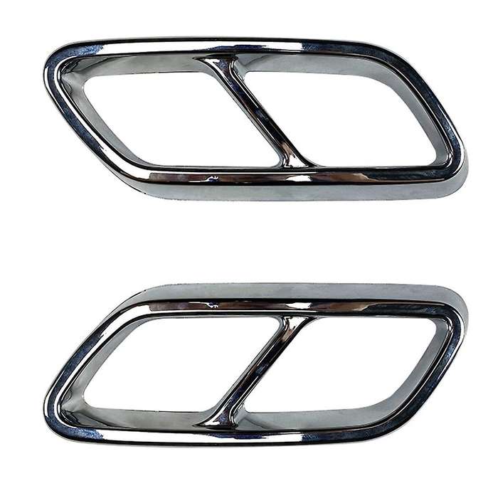 for - C-Class W206 C200 C260 C300 2022+ Car Tail Throat Exhaust Pipe Muffler Tip Cover ABS Silver