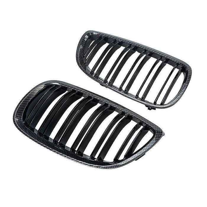 for - E90 E92 E93 328i 335i 2007-2011 Carbon Fiber Look Front Kidney Grille 51137157275 51137157276