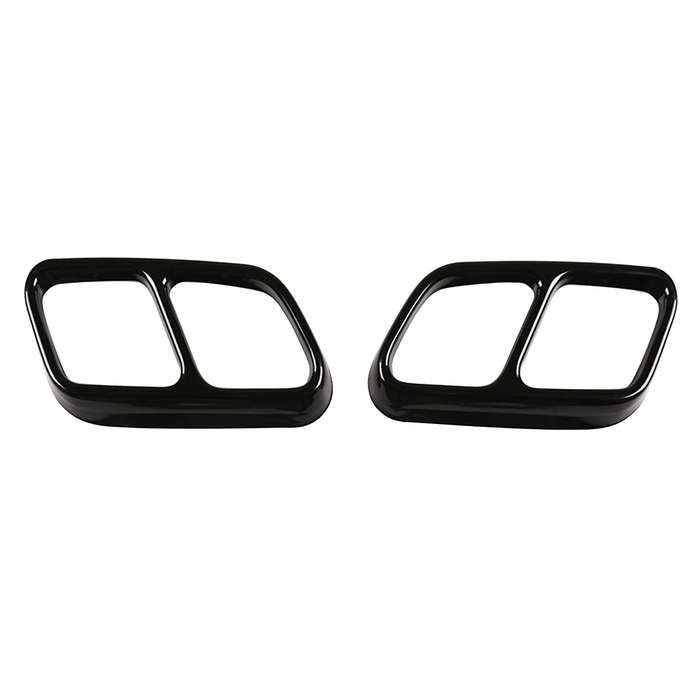 for - W218 2012-2017 Stainless Steel Black Exhaust Pipe Tube Cover Stickers Car Accessories