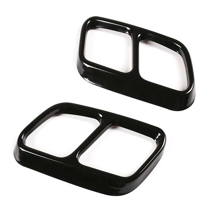 for - W218 2012-2017 Stainless Steel Black Exhaust Pipe Tube Cover Stickers Car Accessories
