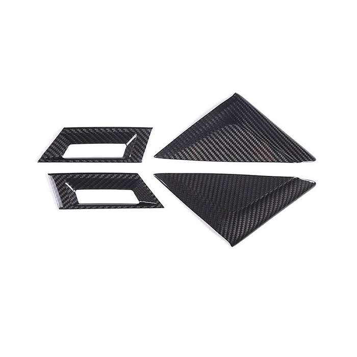 for /quattroporte 2014-2022 Carbon Fiber Car A-pillar Horn Cover Trim Sticker Decorative Accessorie