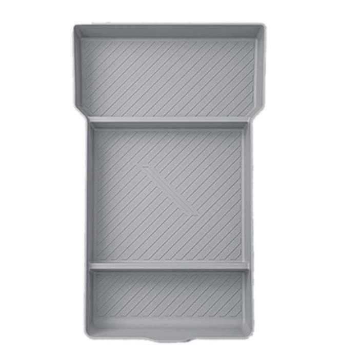 for + New Model3 Central Control Silicone Pad Storage Box Center Console Armrest for New Model3 Grey