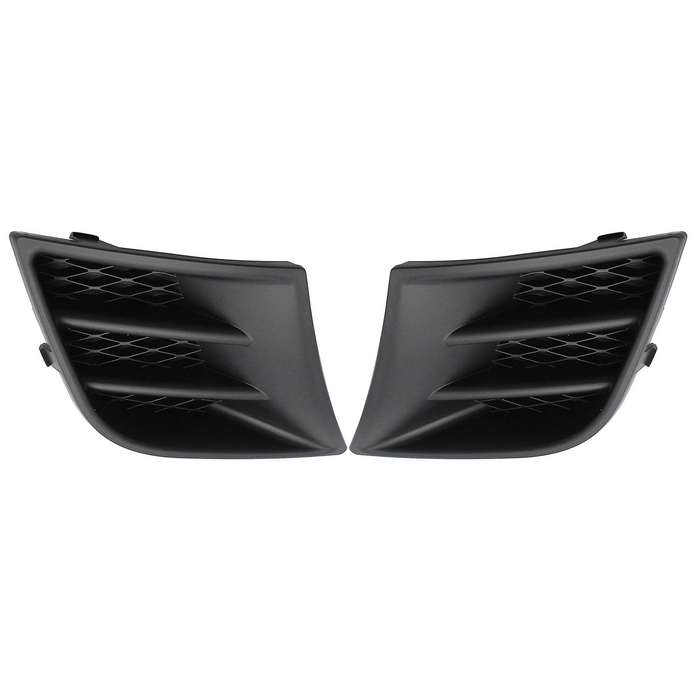 for 107 2009-2012 Black Front Left Right Bumper Grill Grille Fog Light Cover Replacement 7422A8 7422