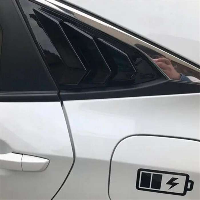 for 10th Gen 2016-2021 Sedan Rear Side Window Louvers Scoop Shades Cover Trim Blinds
